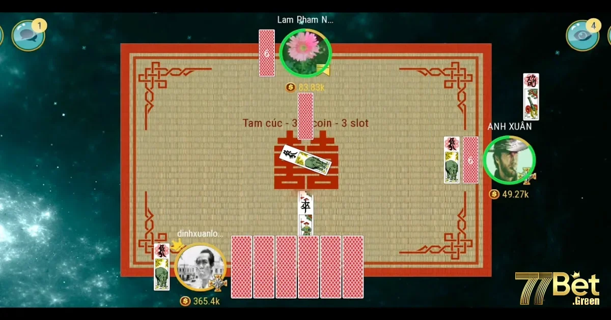 Quy trình chơi game bài Tam cúc